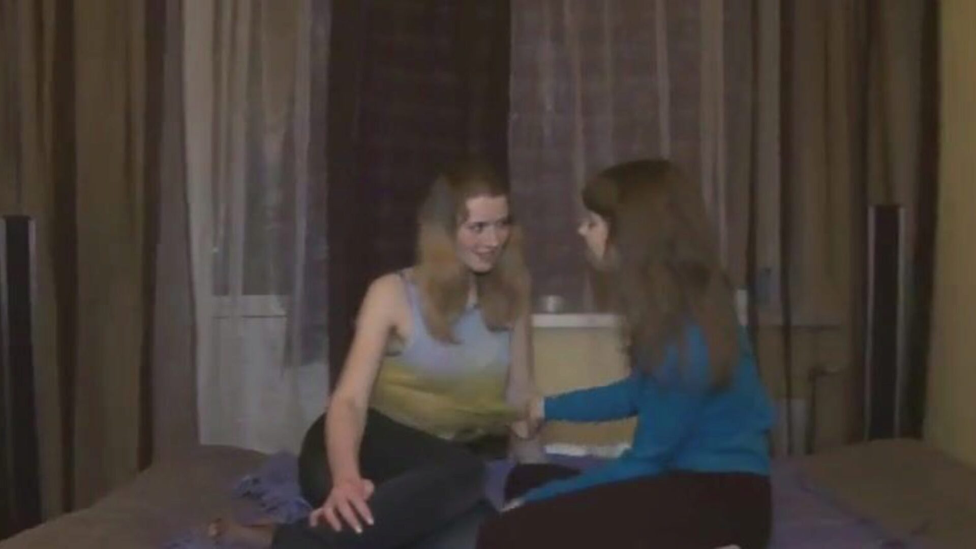Testing a bed with four-way romp Shirley, Anisiya